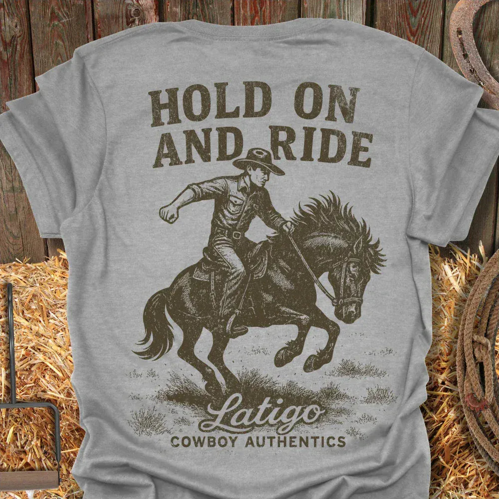Latigo-Cowboy Authentics Sport Grey / S Hold On Tee