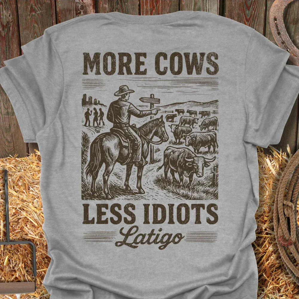 Latigo-Cowboy Authentics Sport Grey / S More Cows Tee