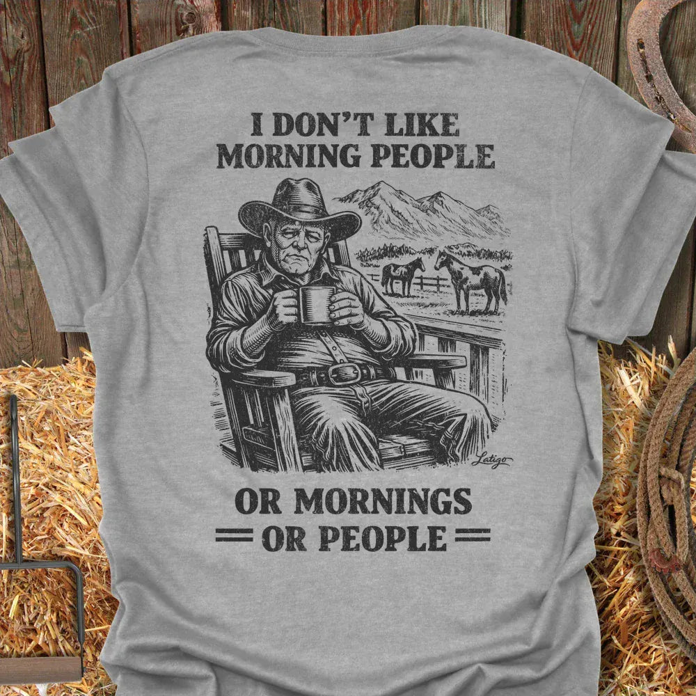 Latigo-Cowboy Authentics Sport Grey / S Morning People Tee