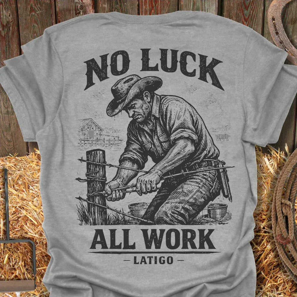 Latigo-Cowboy Authentics Sport Grey / S No Luck Tee
