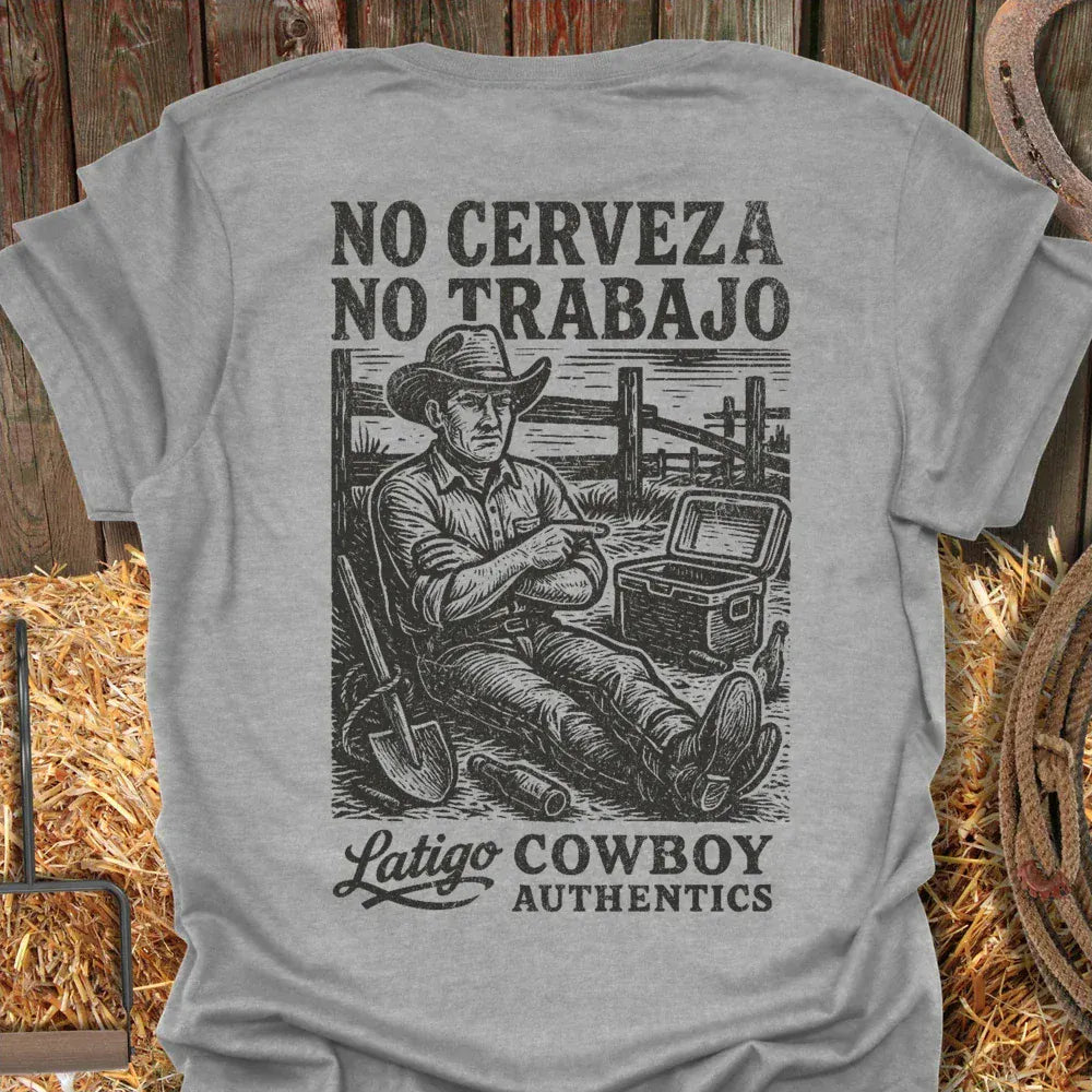 Latigo-Cowboy Authentics Sport Grey / S No Trabajo Tee