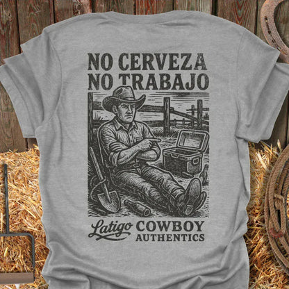 Latigo-Cowboy Authentics Sport Grey / S No Trabajo Tee