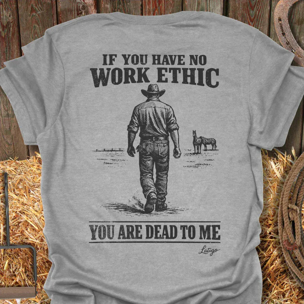 Latigo-Cowboy Authentics Sport Grey / S No Work Ethic Tee