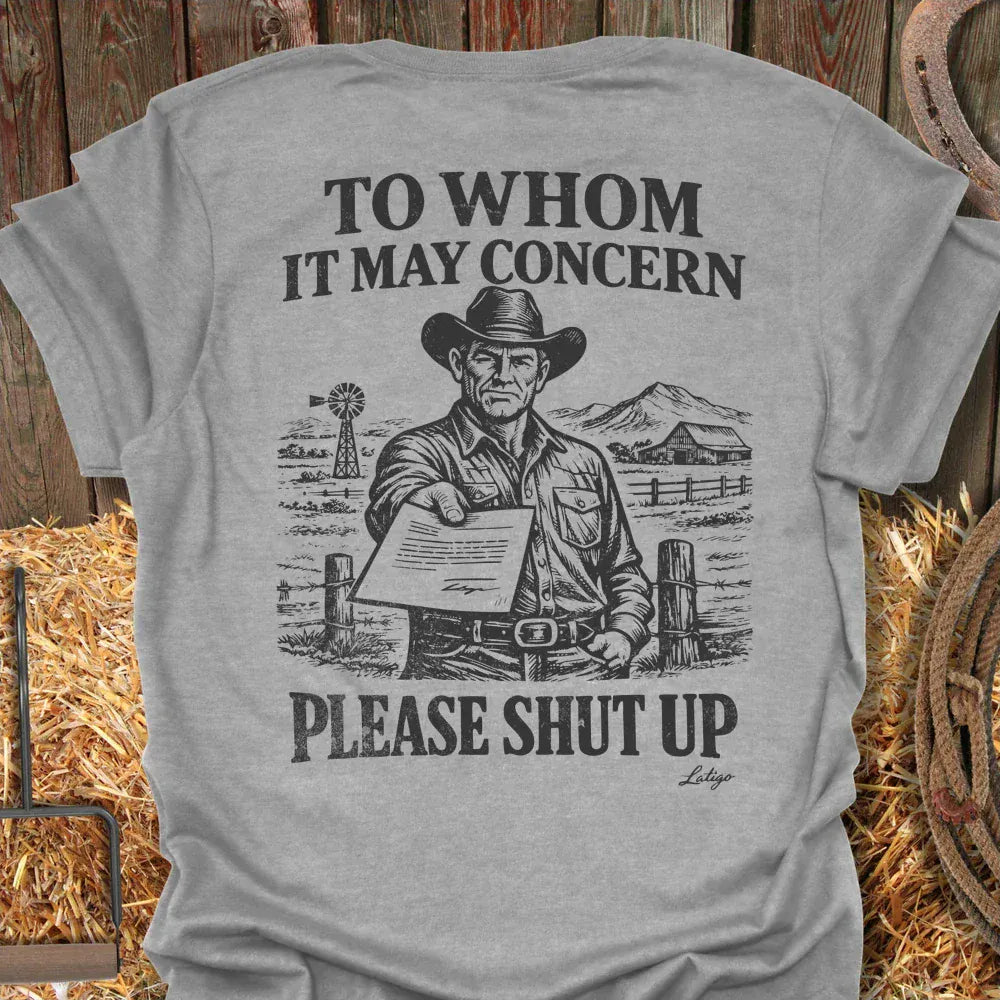 Latigo-Cowboy Authentics Sport Grey / S Please Shut Up Tee