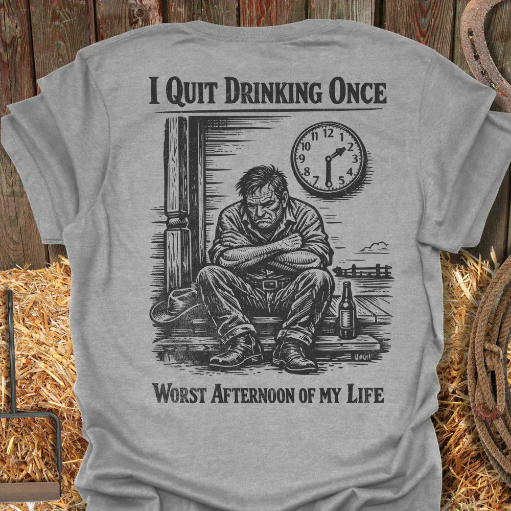 Latigo-Cowboy Authentics Sport Grey / S Quit Drinking Tee