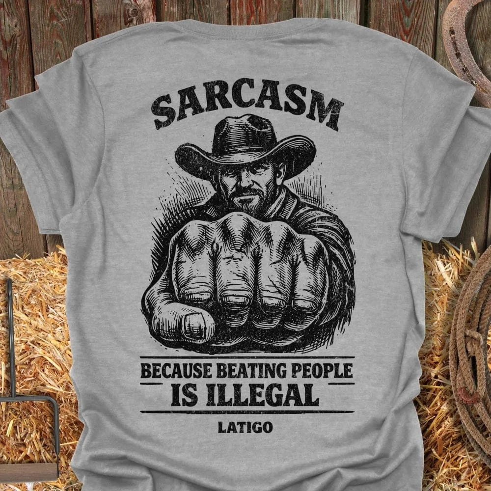 Latigo-Cowboy Authentics Sport Grey / S Sarcasm Tee