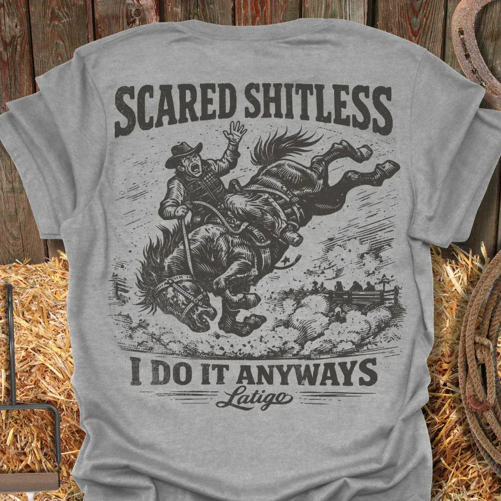 Latigo-Cowboy Authentics Sport Grey / S Scared Tee