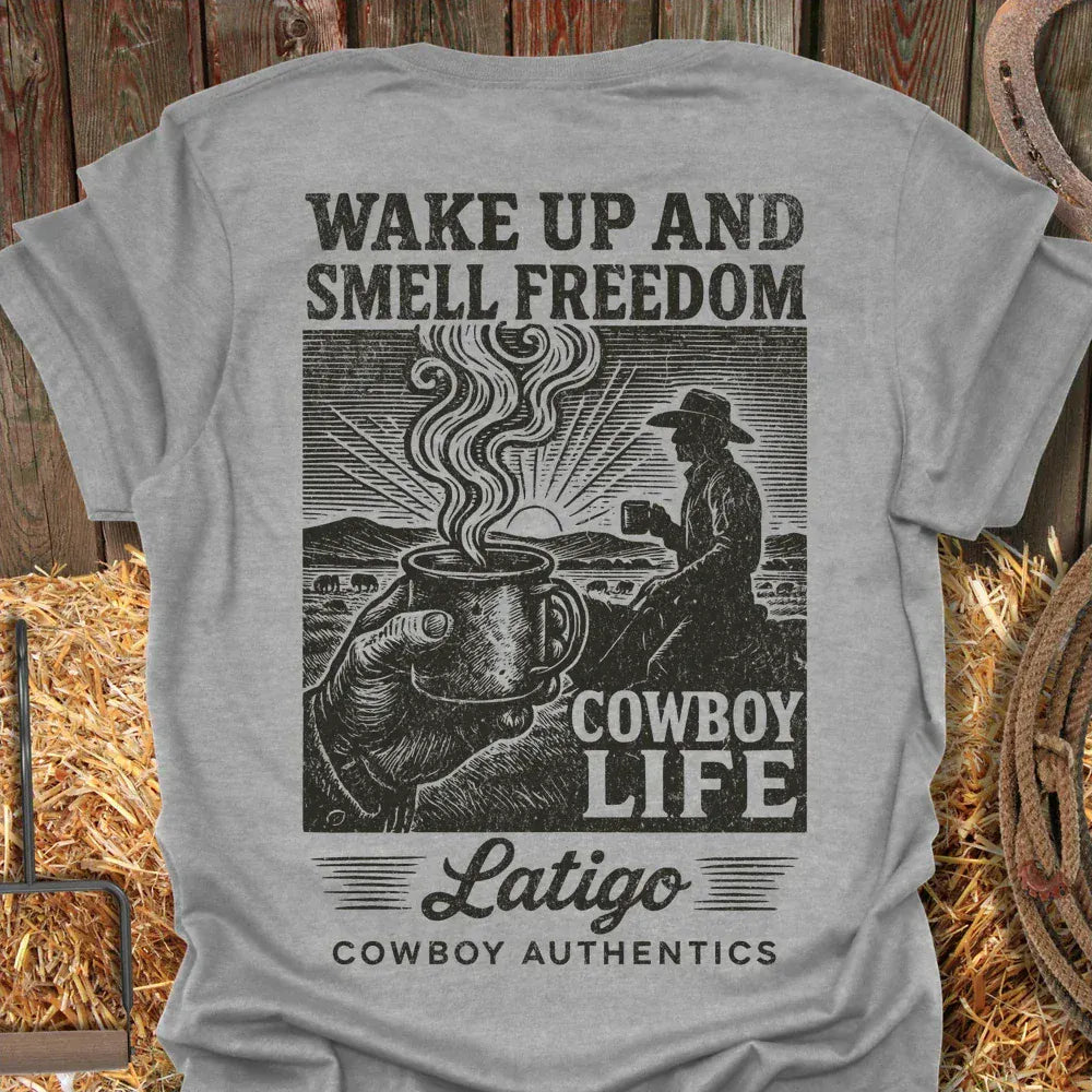 Latigo-Cowboy Authentics Sport Grey / S Smell Freedom Tee