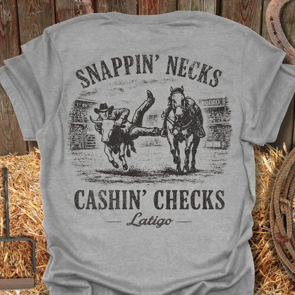 Latigo-Cowboy Authentics Sport Grey / S Snappin  Tee
