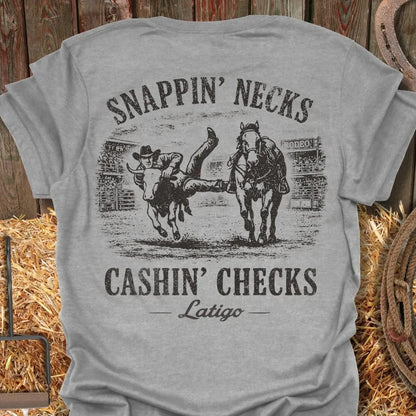Latigo-Cowboy Authentics Sport Grey / S Snappin  Tee