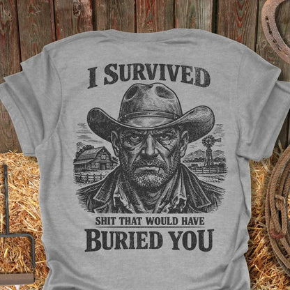 Latigo-Cowboy Authentics Sport Grey / S Survived Tee