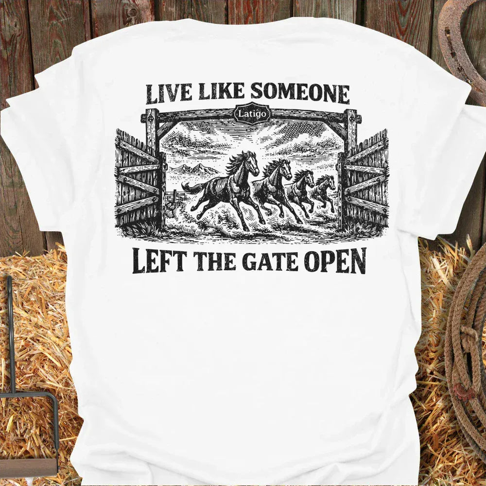 Latigo-Cowboy Authentics White / S Gate Open Tee