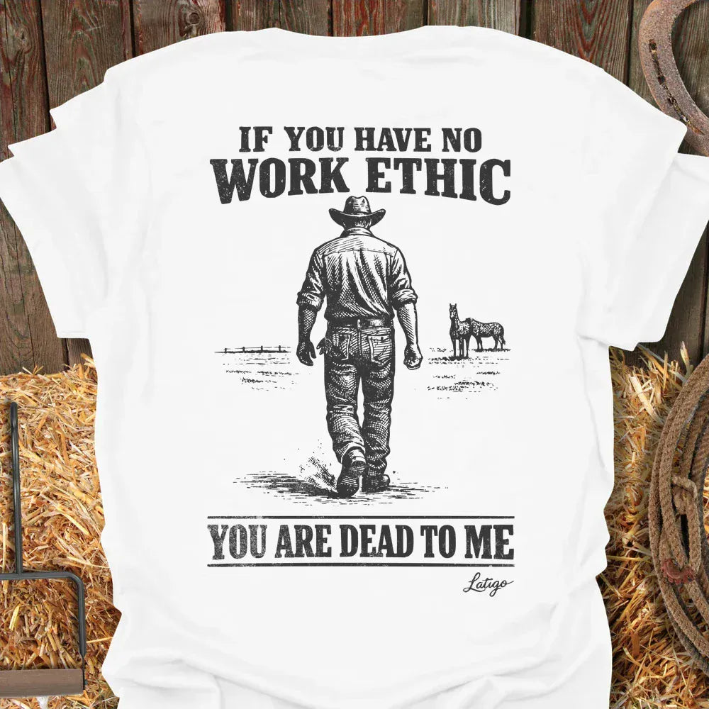 Latigo-Cowboy Authentics White / S No Work Ethic Tee