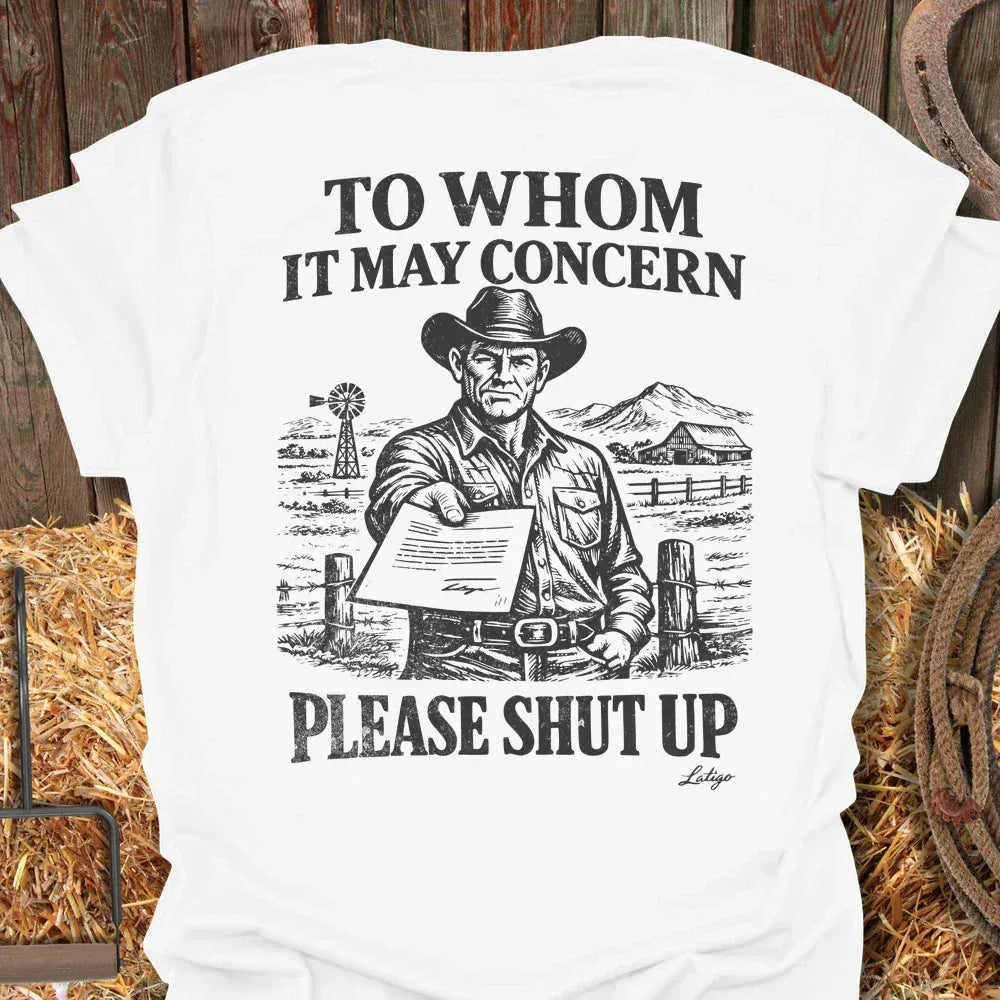 Latigo-Cowboy Authentics White / S Please Shut Up Tee