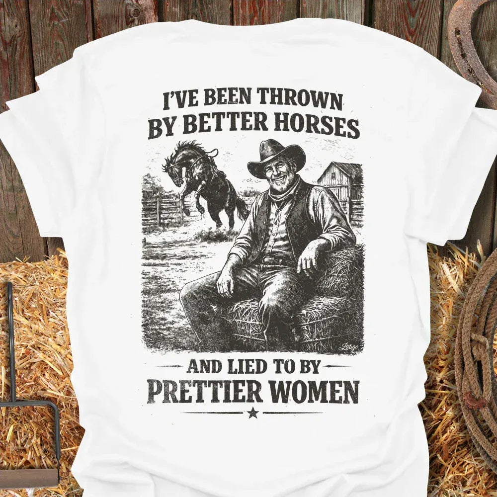 Latigo-Cowboy Authentics White / S Thrown and Lied Tee