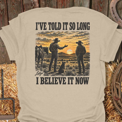 Latigo Cowboy Believe It Now Tee T-Shirt S / Sand
