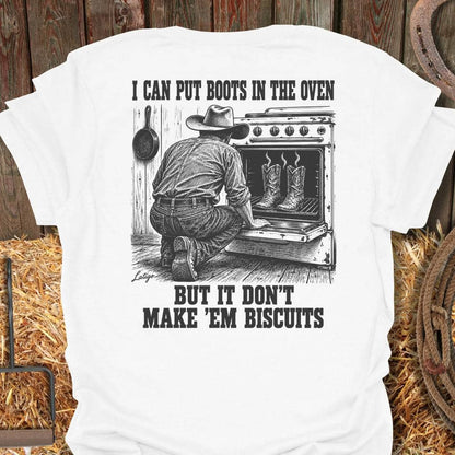 Latigo Cowboy Biscuits Tee T-Shirt S / White