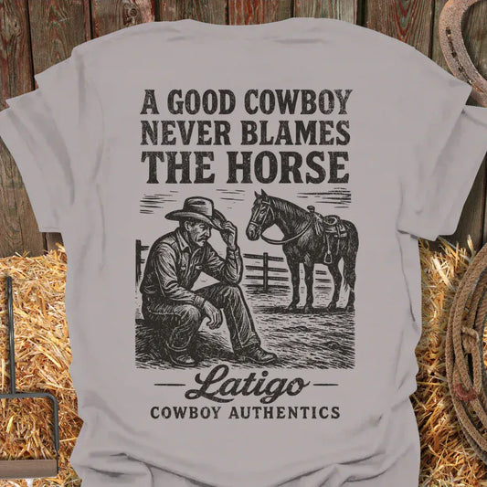 Latigo Cowboy Blame Tee Ice Grey / S