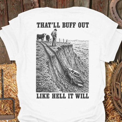 Latigo Cowboy Buff Out Tee T-Shirt White / S