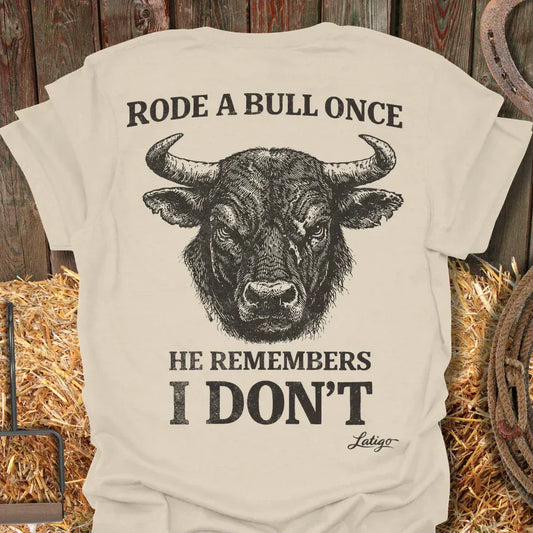 Latigo Cowboy Bull Ride Tee Natural / S