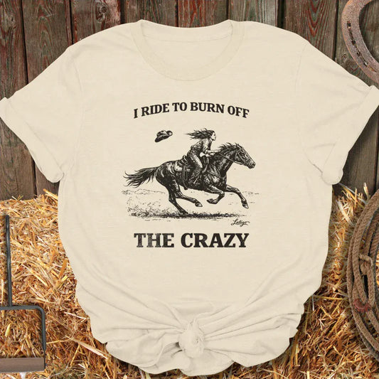 Latigo Cowboy Burn Crazy Tee T-Shirt Natural / S
