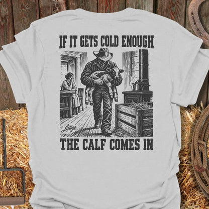 Latigo Cowboy Calf Comes In Tee T-Shirt S / Ice Grey