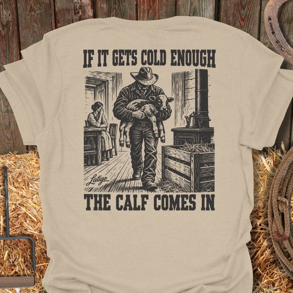 Latigo Cowboy Calf Comes In Tee T-Shirt S / Sand