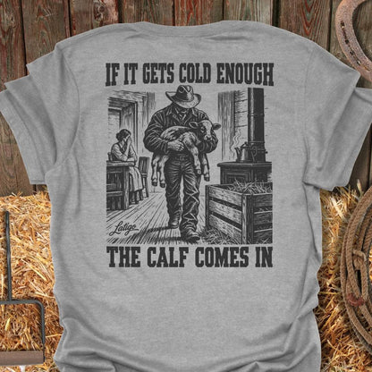 Latigo Cowboy Calf Comes In Tee T-Shirt S / Sport Grey