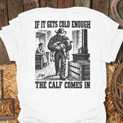 Latigo Cowboy Calf Comes In Tee T-Shirt S / White