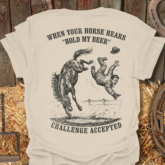 Latigo Cowboy Challenge Accepted Tee Natural / S