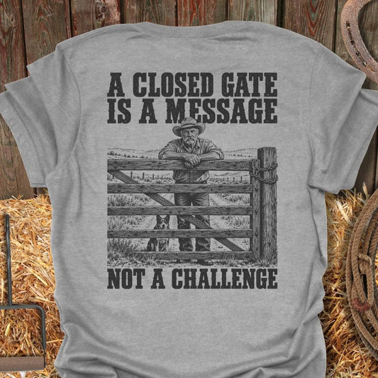 Latigo Cowboy Closed Gate Tee T-Shirt Sport Grey / S