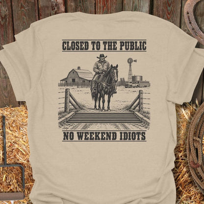 Latigo Cowboy Closed To The Public Tee T-Shirt S / Sand