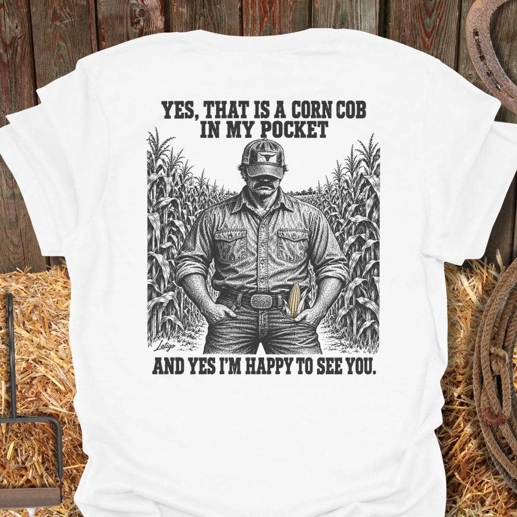 Latigo Cowboy Corn Cob Tee T-Shirt S / White