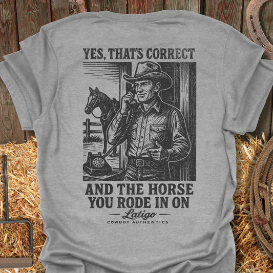 Latigo Cowboy Correct Tee T-Shirt Sport Grey / S