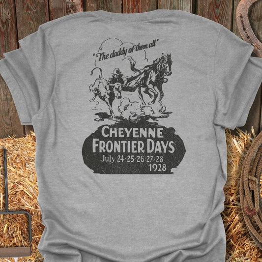 Latigo Cowboy Daddy Of Them All Big Country Tee T-Shirt Sport Grey / 4XL