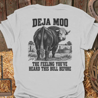 Latigo Cowboy Deja Moo Tee T-Shirt S / Ice Grey