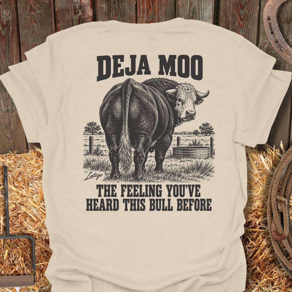 Latigo Cowboy Deja Moo Tee T-Shirt S / Natural