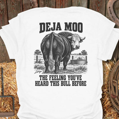 Latigo Cowboy Deja Moo Tee T-Shirt S / White