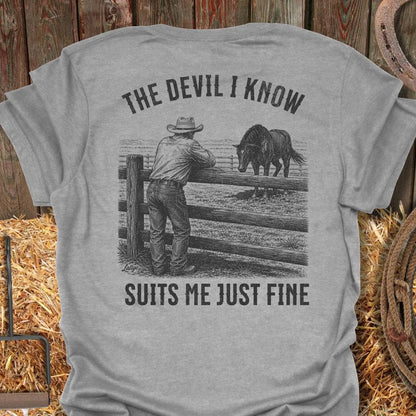 Latigo Cowboy Devil I Know Tee T-Shirt Sport Grey / S