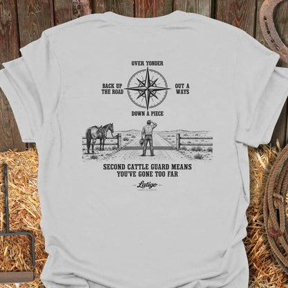 Latigo Cowboy Directions Tee T-Shirt S / Ice Grey