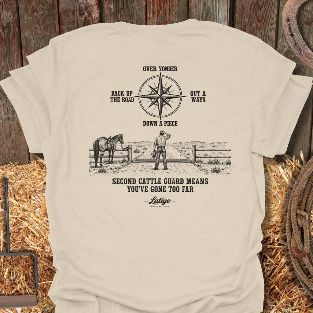 Latigo Cowboy Directions Tee T-Shirt S / Natural