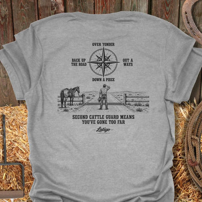 Latigo Cowboy Directions Tee T-Shirt S / Sport Grey