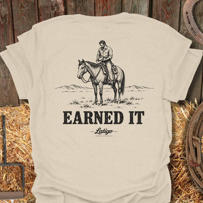 Latigo Cowboy Earned It Tee T-Shirt S / Natural