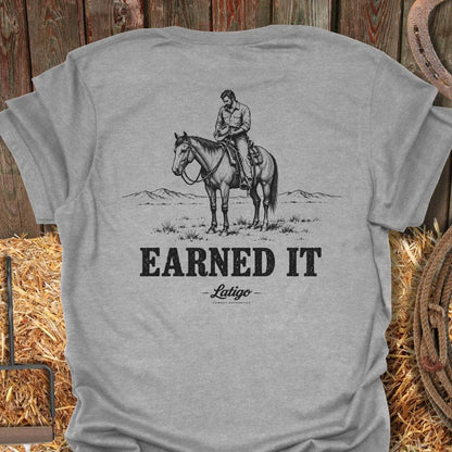 Latigo Cowboy Earned It Tee T-Shirt S / Sport Grey
