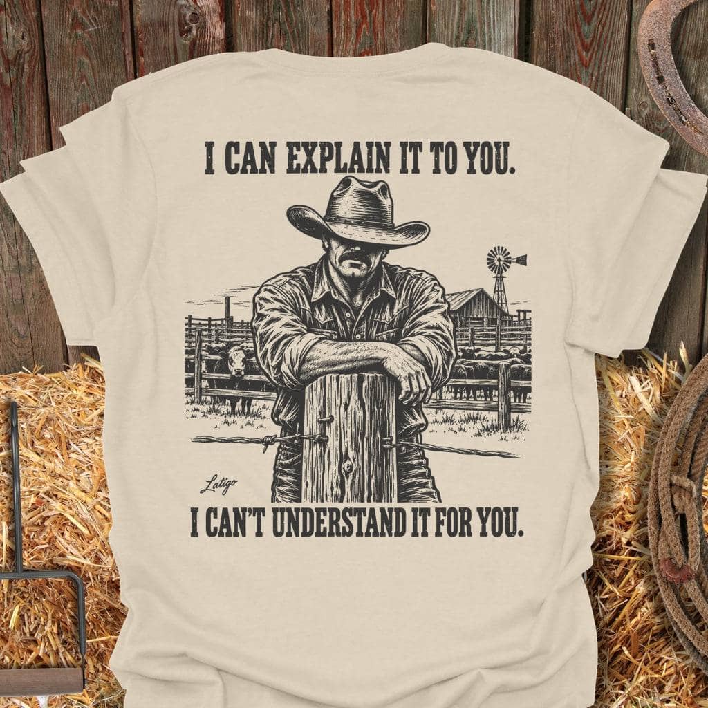 Latigo Cowboy Explain It Tee T-Shirt S / Natural