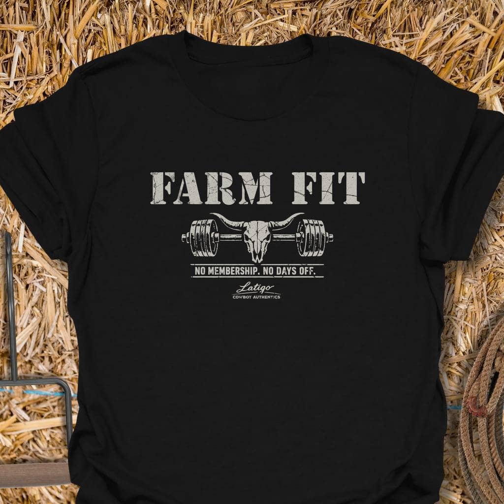 Latigo Cowboy Farm Fit Tee T-Shirt Black / S