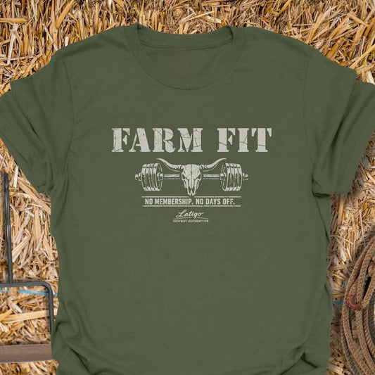 Latigo Cowboy Farm Fit Tee T-Shirt Military Green / S