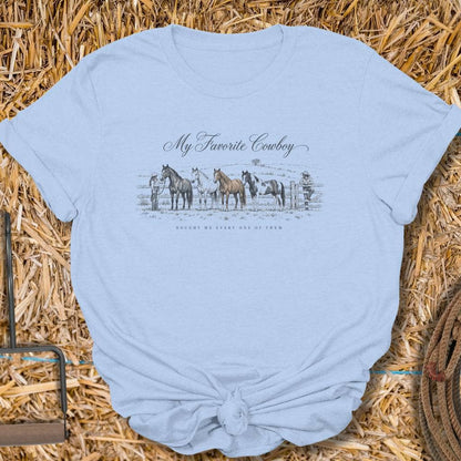 Latigo Cowboy Favorite Cowboy Tee T-Shirt S / Light Blue