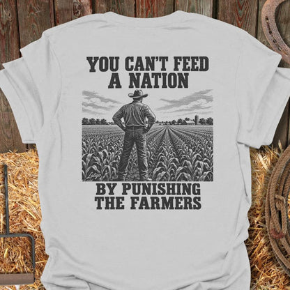 Latigo Cowboy Feed A Nation Tee T-Shirt S / Ice Grey