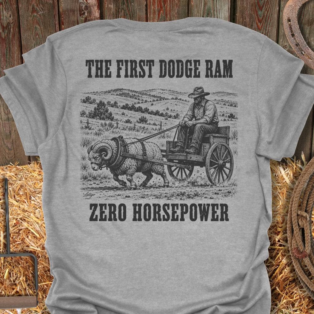 Latigo Cowboy First Ram Tee T-Shirt S / Sport Grey